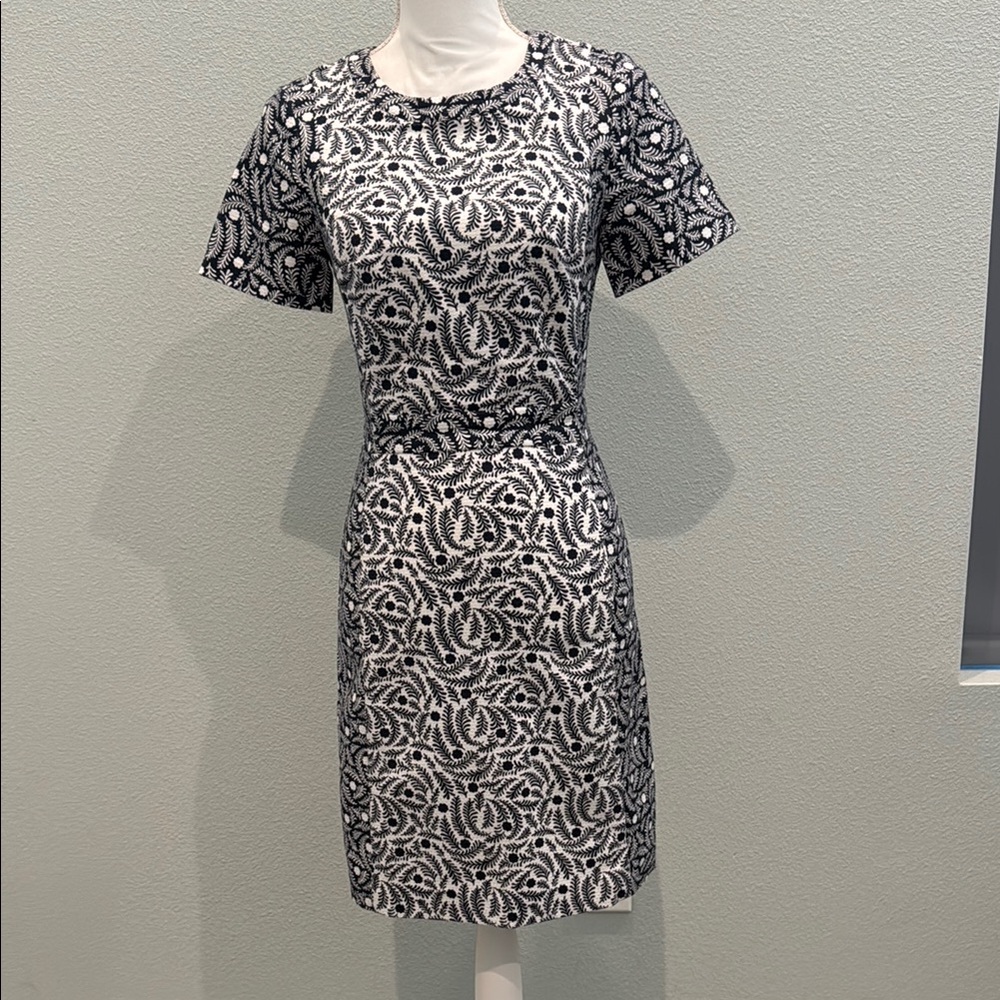Navy and White Dress